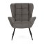 Křeslo ušák, šedá, látka, AK-H9206 GREY2