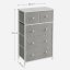 Komoda 56x30x93cm, kov, šedá, AUK-E1051 GREY - Barva: bílá#eup349564euv2