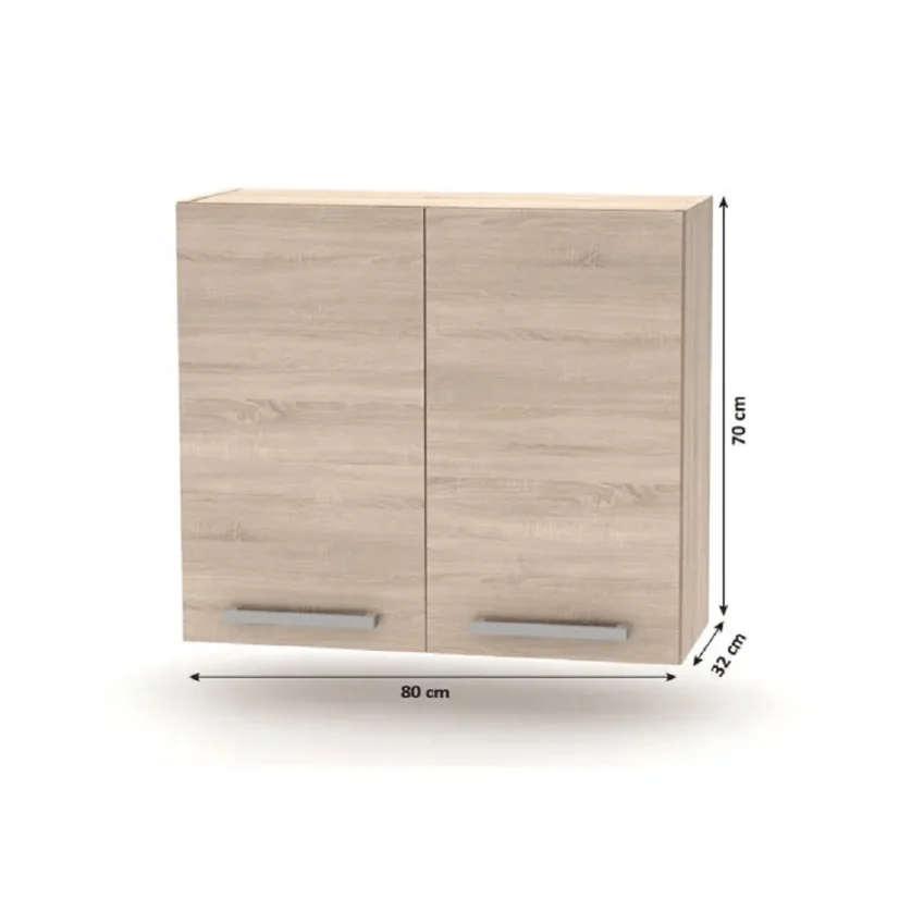 Horní skříňka 2DV NOPL-014-OH, dub sonoma (80 x 70) cm