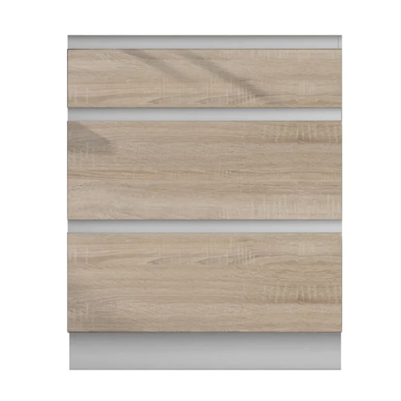 Dolní skříňka D 60S3 LINE, dub sonoma/bílá (60 x 54,5) cm