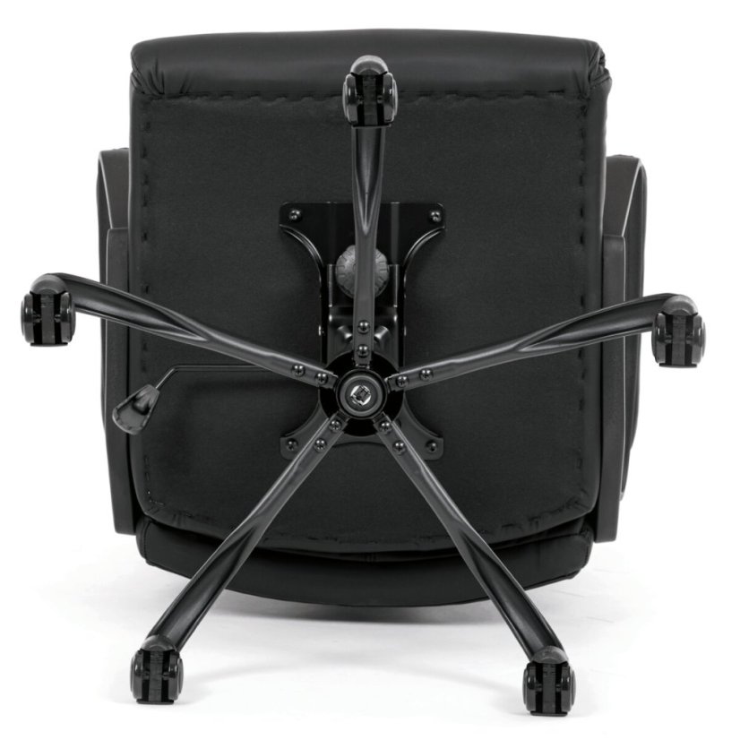 Kancelářské křeslo, houpací mechanismus, černá ekokůže, KA-Y346 BK