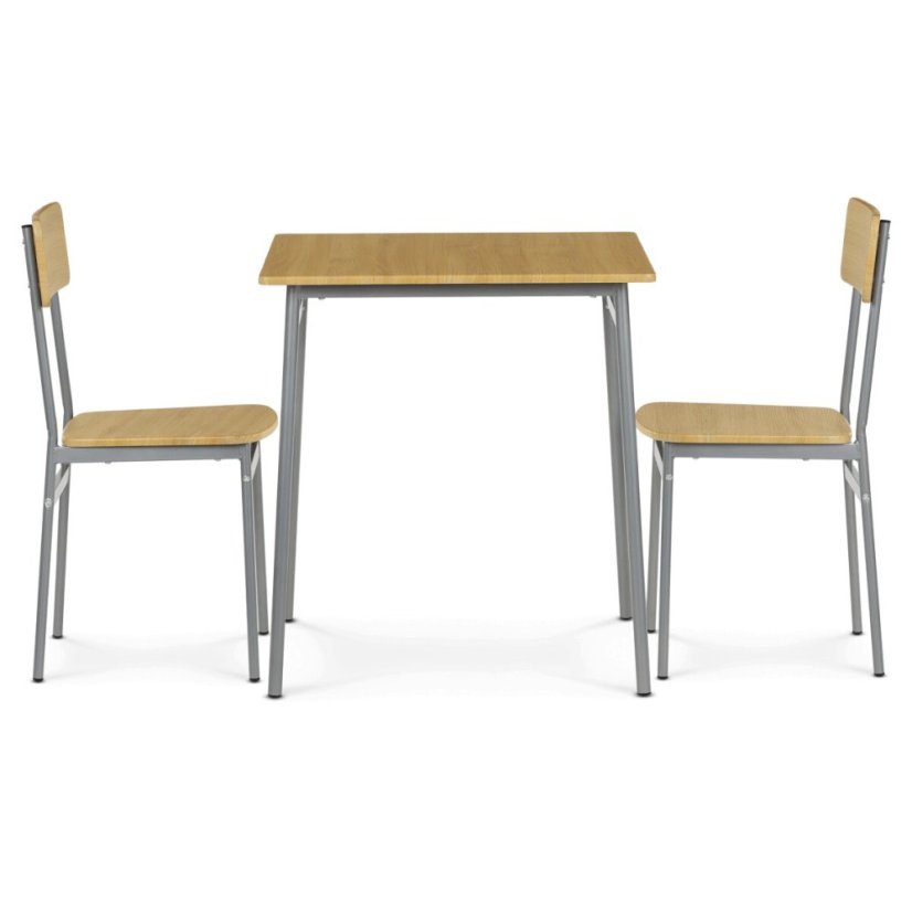 Jídelní set s 2 židlemi, 70x70x76cm, mdf, dub, AUT-O2122 OAK - Barva: hnědá#eup349661euv2