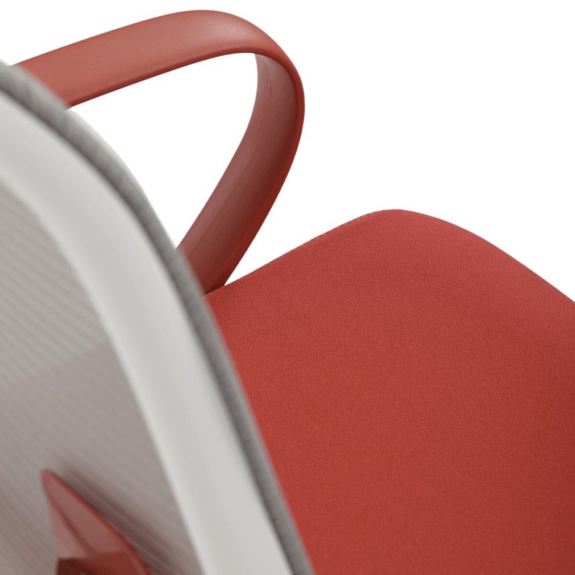 Kancelářská židle, houpací mechanismus, červená látka, KA-S425 RED