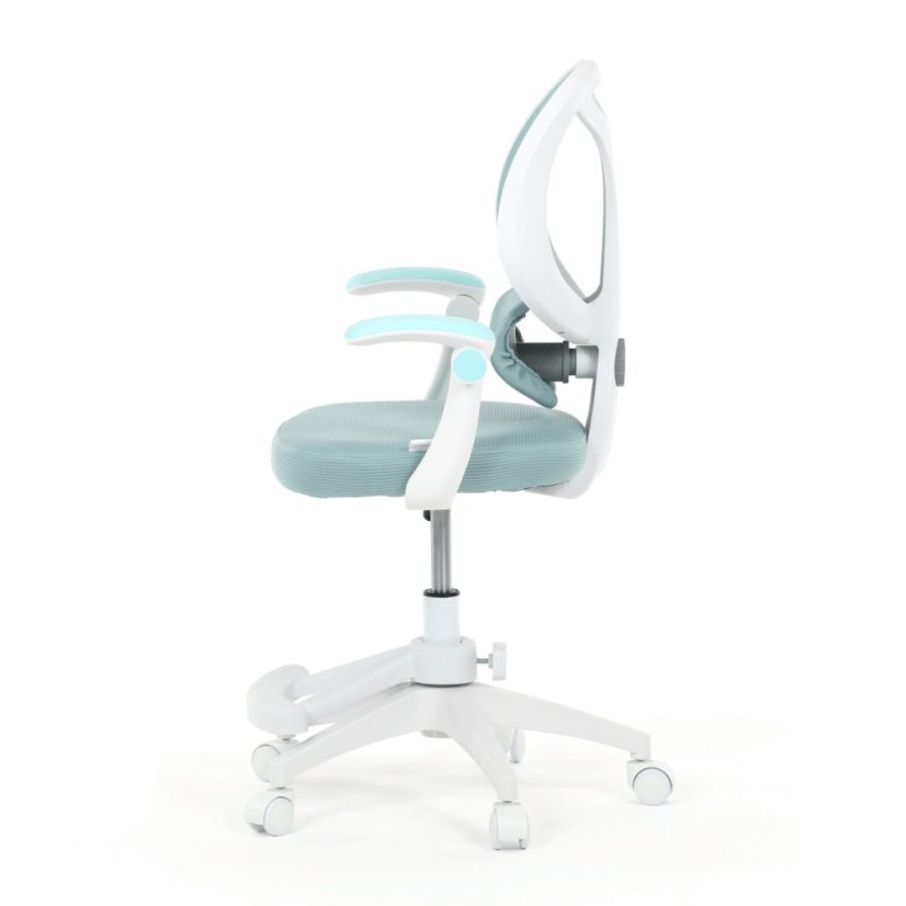 Dětská židle, výškově nastavitelná, modrá síťovina, KA-W8008 BLUE