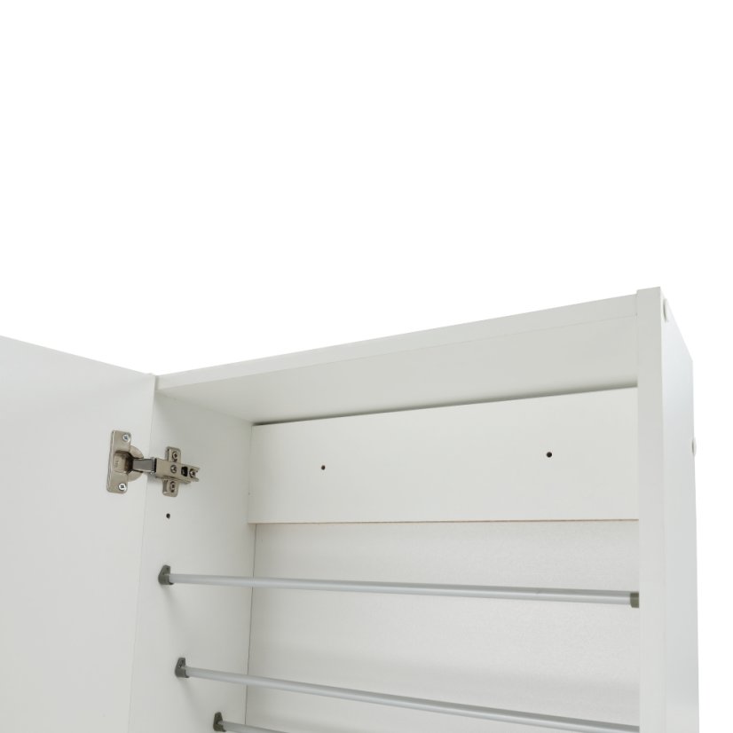 Botník, bílá / zrcadlo, ZAPA 304997*