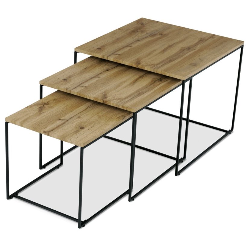 Konferenční stolek 60x60x51cm, mdf, divoký dub, AF-3008 OAK - Dekor: Divoký dub
