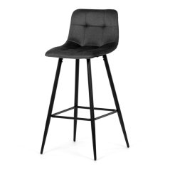 Barová židle, šedá, látka,AUB-X7015 GREY2