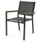 Zahradní židle AZC-L1303 GREY, kov, síťovina, šedá (55,5 x 64) cm