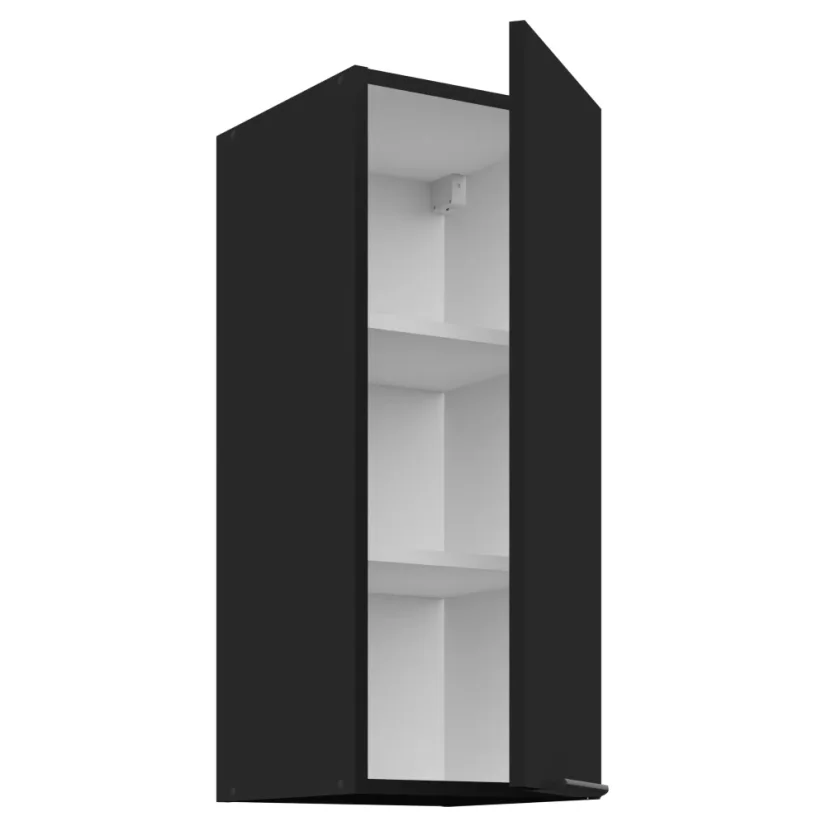 Horní skříňka SIBER 30 G-72 1F, černá (30 x 71,5) cm