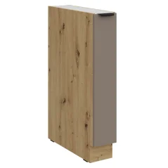 Spodní skříňka s výsuvným košem, sandgrau/dub artisan, FRISBO 15 D CARGO BB