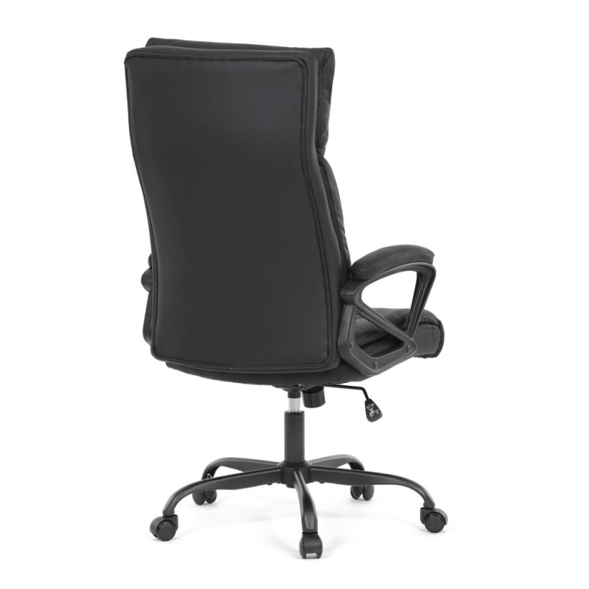 Kancelářské křeslo, houpací mechanismus, černá ekokůže, KA-Y346 BK