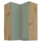 Horní rohová skříňka, aquamarine/dub artisan, ARSANY 60x60 GN-90 2F