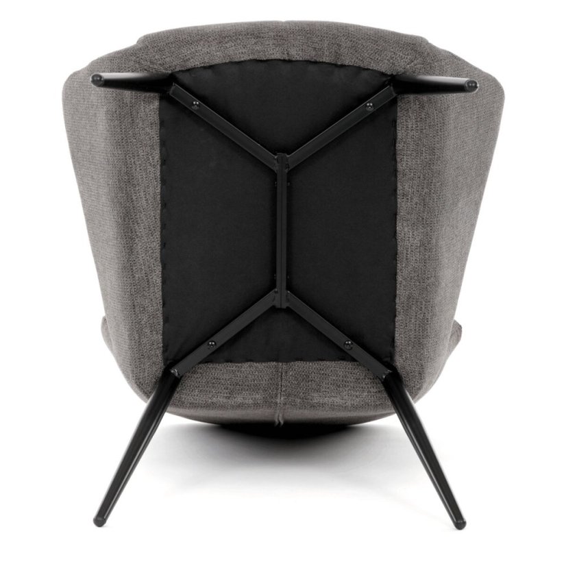 Křeslo ušák, šedá, látka, AK-H9206 GREY2