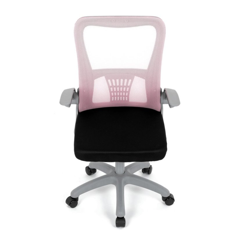 Dětská židle, výškově nastavitelná, růžová síťovina, KA-K2008 PINK