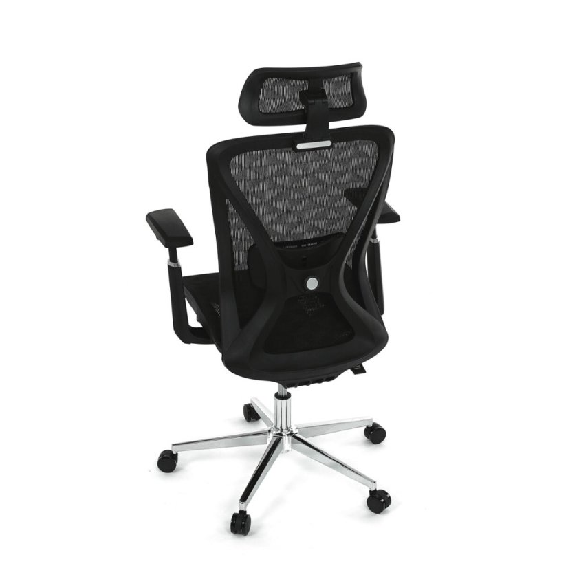 Kancelářská židle, synchronní mechanismus, černá síťovina, KA-S258 BK