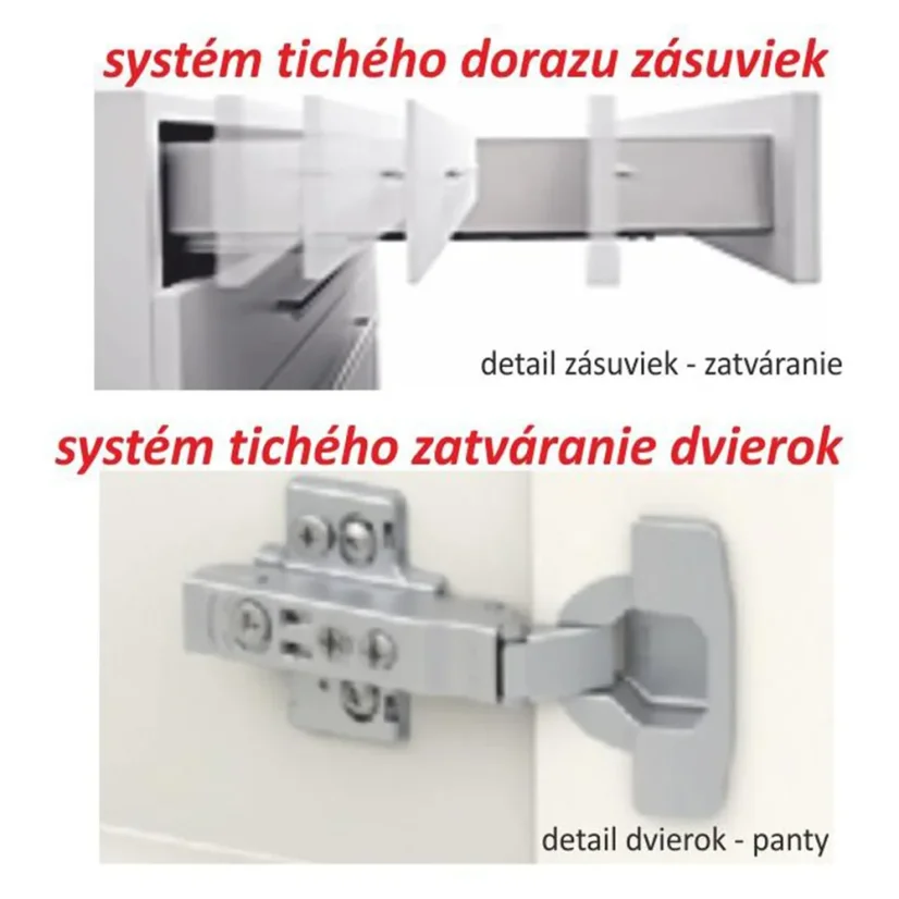 Horní skříňka G 80 LINE, vysoký bílý lesk/dub sonoma
