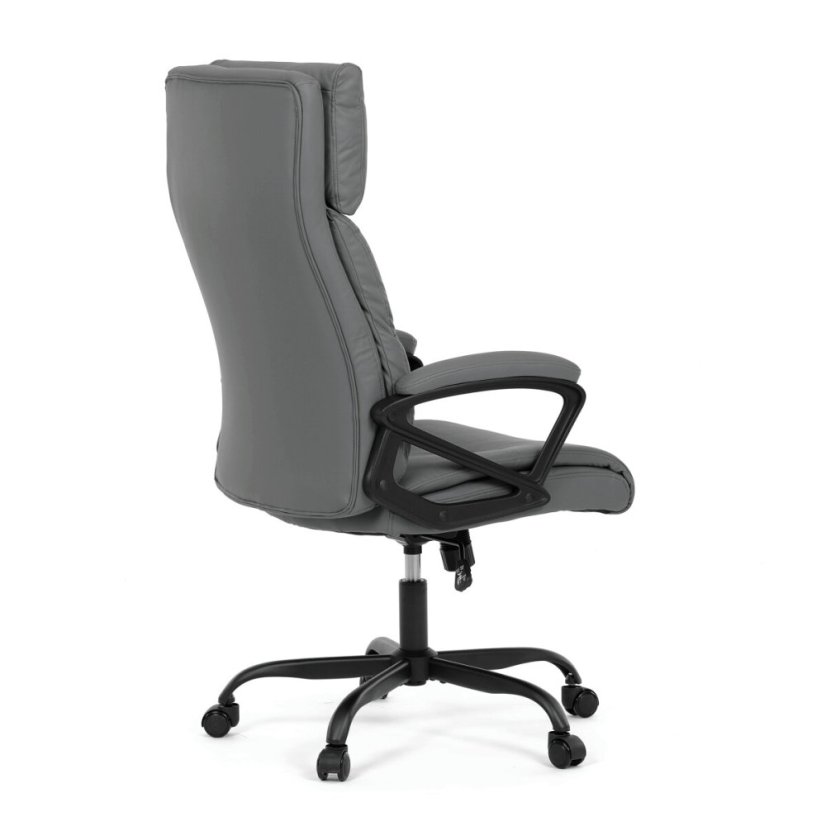 Kancelářské křeslo, houpací mechanismus, šedá ekokůže, KA-Y346 GREY