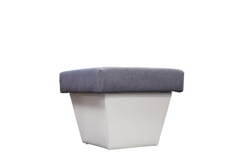 Taburet CORDOBA - Barva (vyberte): bílá / šedá / šedá#crf-crf-puf-toledo-malmo95-madryt120-bila-seda-seda-eup344676-euv1