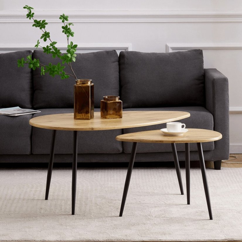 Odkládací stolek 60x40x45cm, mdf, dub, AF-3011 OAK - Dekor: Divoký dub