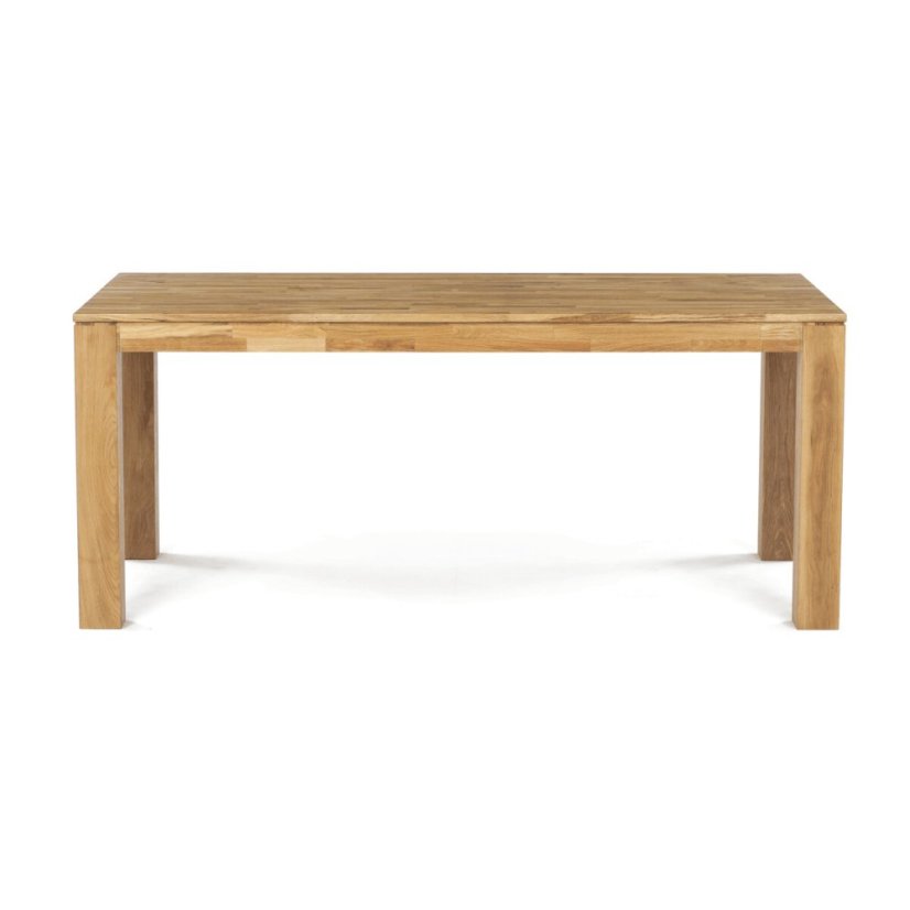 Jídelní stůl 180x90x75, masiv dub bílý, povrchová úprava olejem, nohy 10x10 cm