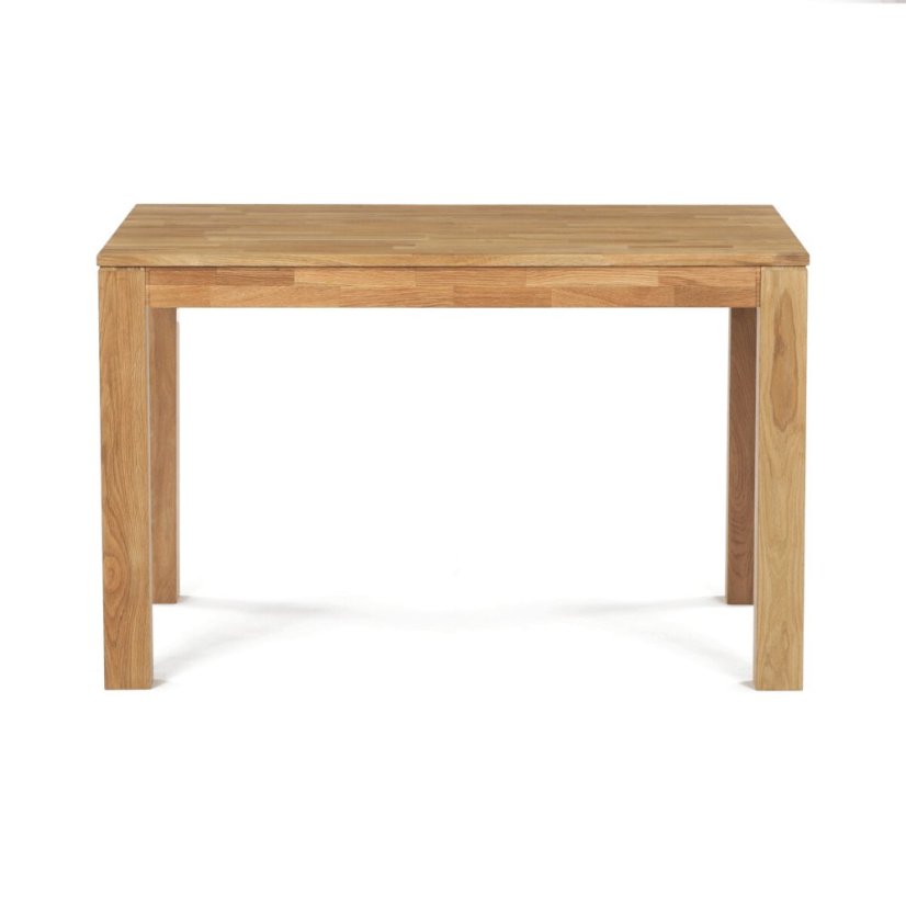 Jídelní stůl 120x80x75 cm, masiv dub bílý, povrchová úprava olejem, nohy 8x8 cm