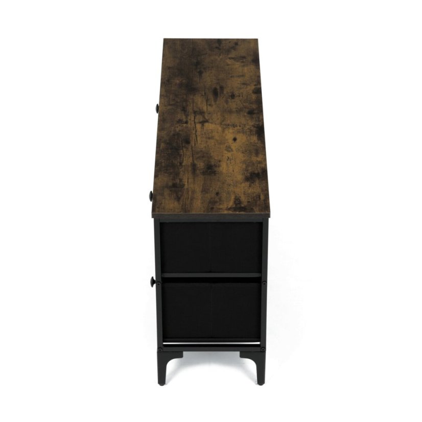 Komoda 103x30x56cm, mdf, vícebarevná, AUK-W2103 BK
