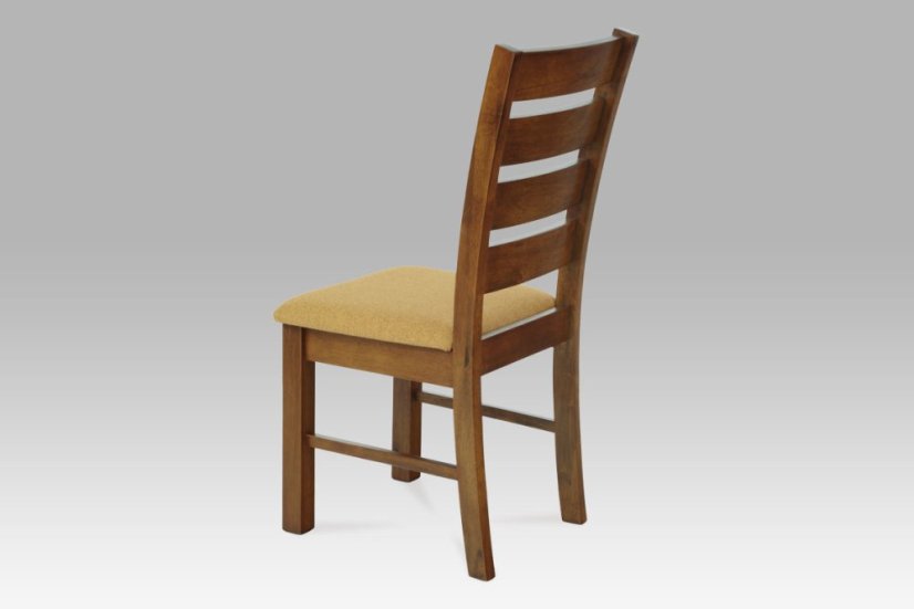 jídelní židle, barva ořech, potah krémový - Dekor: Dub