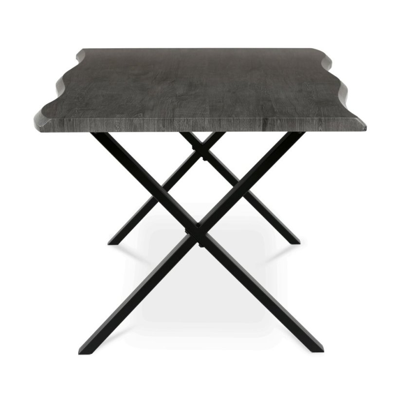Jídelní stůl 210x100cm, mdf, šedý dub, HT-F4321 GREY - Barva: hnědá#eup349686euv2