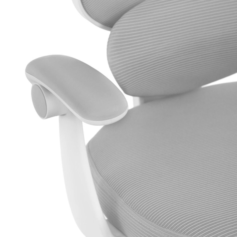 Dětská židle, výškově nastavitelná, šedá síťovina, KA-W8008 GREY