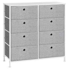Komoda 80x30x82cm, kov, šedá, AUK-E1024 GREY