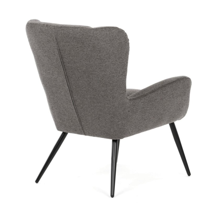 Křeslo ušák, šedá, látka, AK-H9206 GREY2
