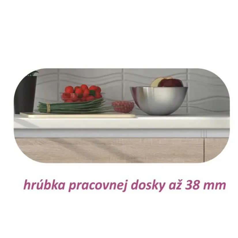 Dolní skříňka D 80 LINE, dub sonoma/bílá (80 x 82) cm