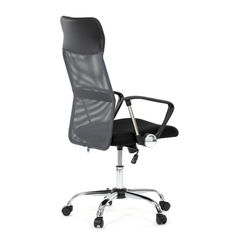 Kancelářská židle, houpací mechanismus, šedá síťovina, KA-E305 GREY