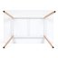 Jídelní stůl 120x80x74 cm, MDF, bílý matný lak, masiv buk