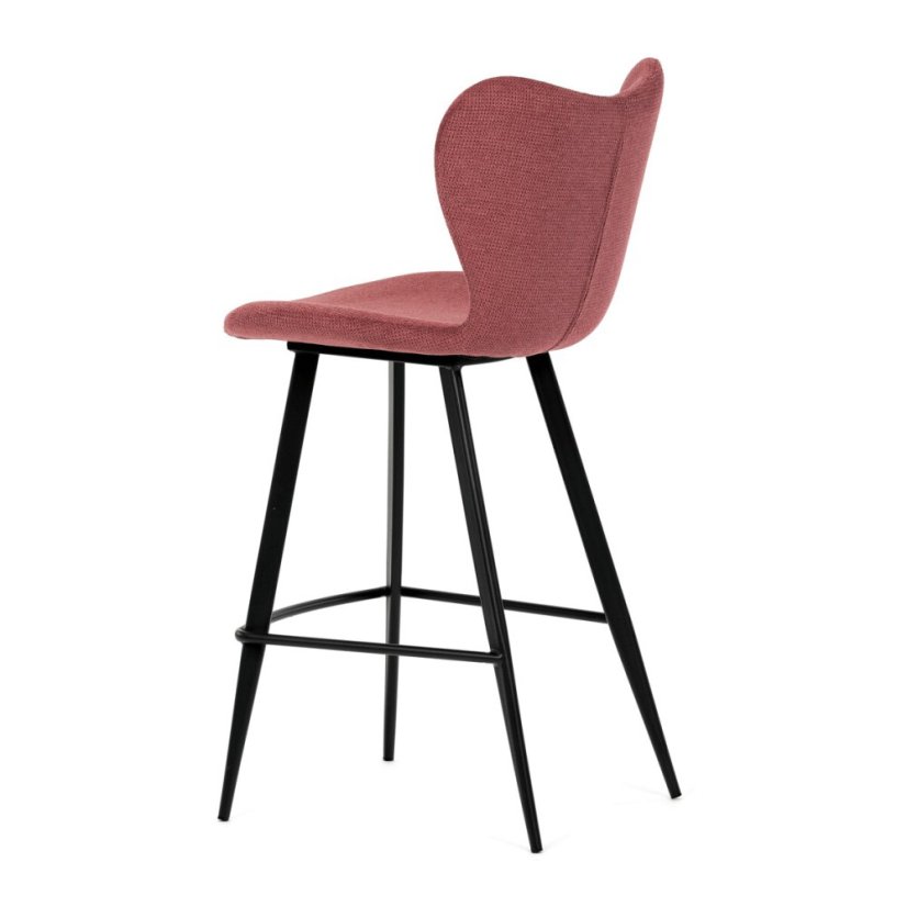 Barová židle, červená, látka, AUB-1068 RED2