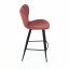 Barová židle, červená, látka, AUB-1068 RED2
