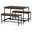 Jídelní set 1+2, rozměr stolu 110x60x75, rozměr lavice 98x30x47, MDF, barva staré dřevo