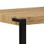 Jídelní stůl MDF divoký dub, kov černý mat (140 x 88) cm – deska tl. 100 mm