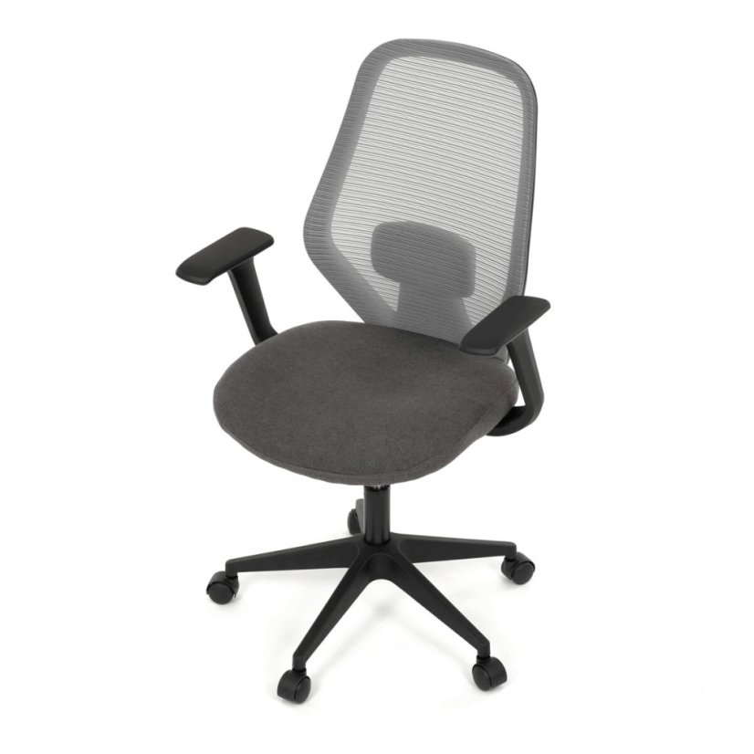 Kancelářská židle, houpací mechanismus, šedá síťovina, KA-V3149 GREY