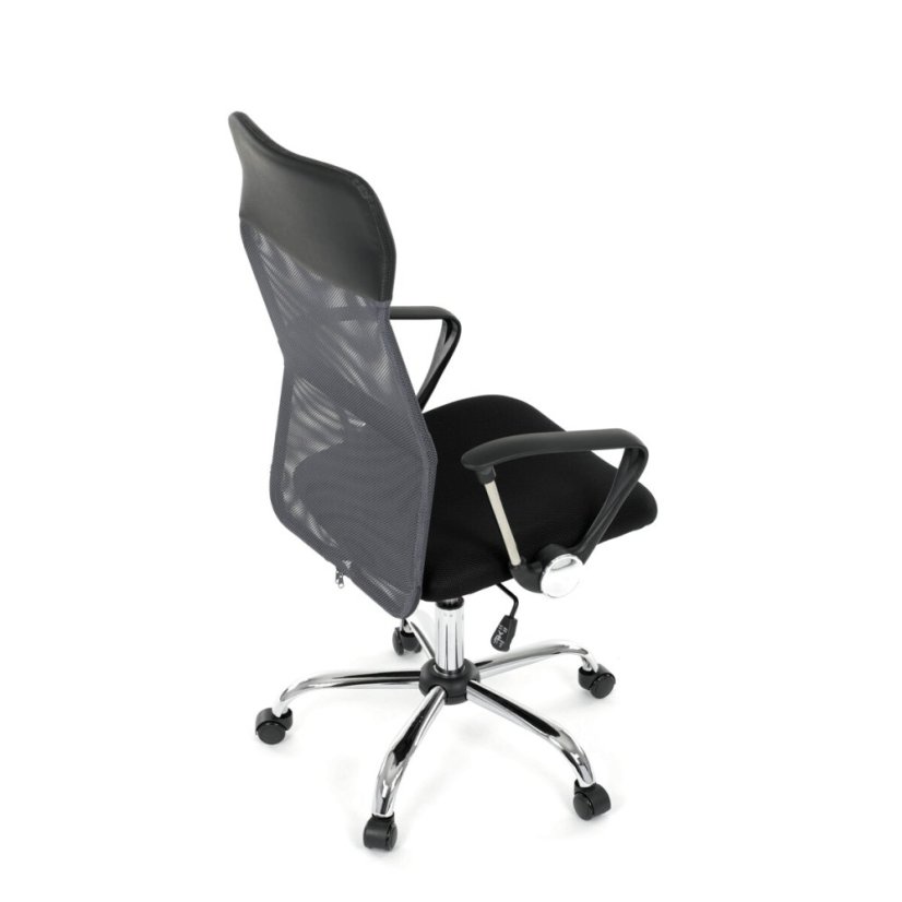 Kancelářská židle, houpací mechanismus, šedá síťovina, KA-E305 GREY