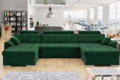 Rozkládací rohová sedačka MIA U II 378x170 se záhlavníky