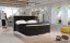 Kontinentální postel Boxspring BRAZIL černá ekokůže - Vyberte rozměry: 160  x 200 cm