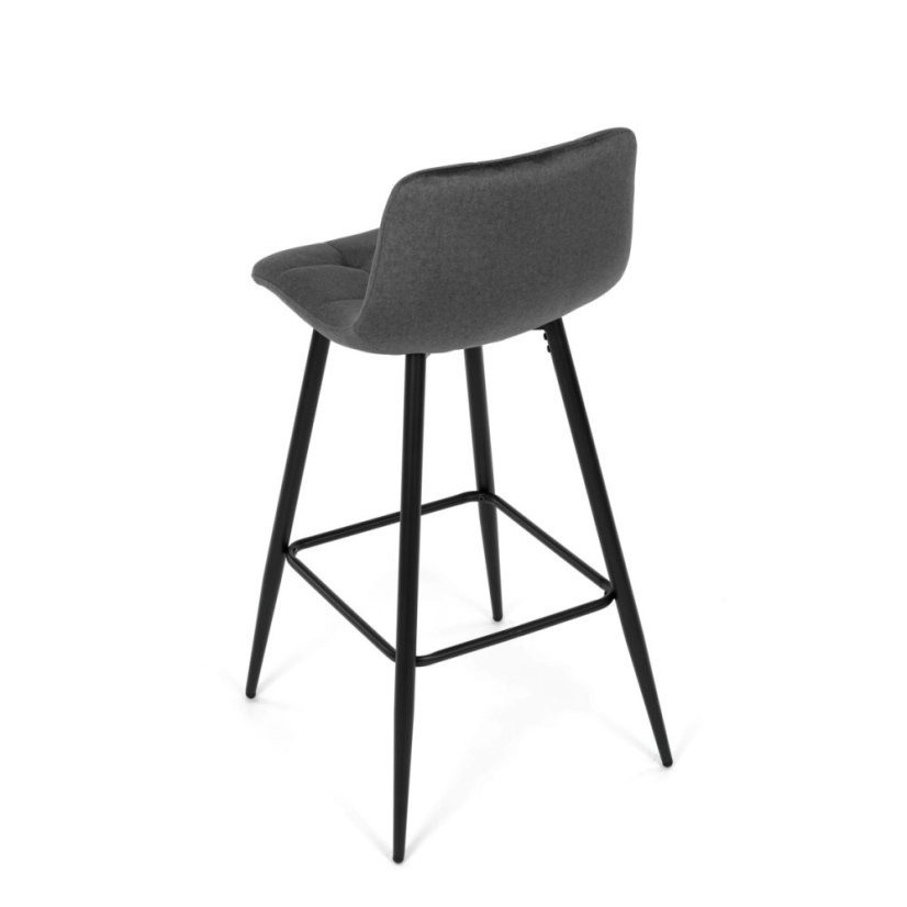 Barová židle, šedá, látka, AUB-X7015 GREY2