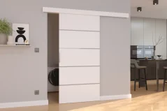 Posuvné nástěnné dveře BIELLA 76 bílá (76 x 205) cm – záruka 4 roky