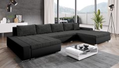 Rozkládací rohová sedačka TAMARIS U 395x210cm - rozklad a úložný prostor