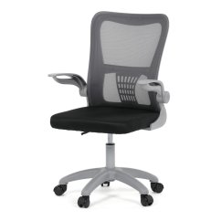 Dětská židle, výškově nastavitelná, šedá síťovina, KA-K2008 GREY