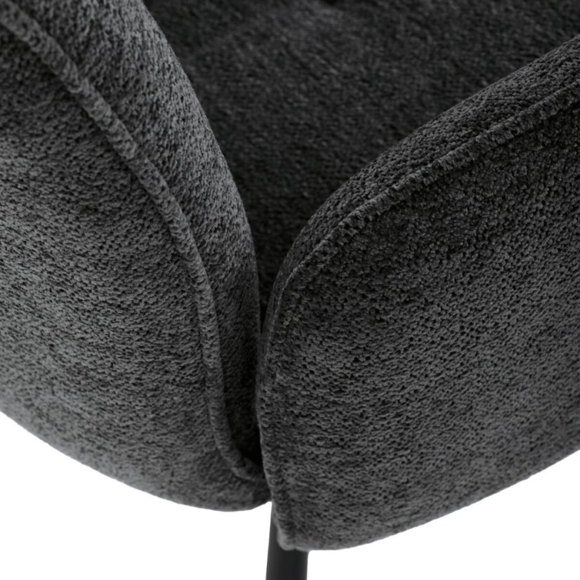 Jídelní židle, černá, hladká látka, DCH-D1330 BK2