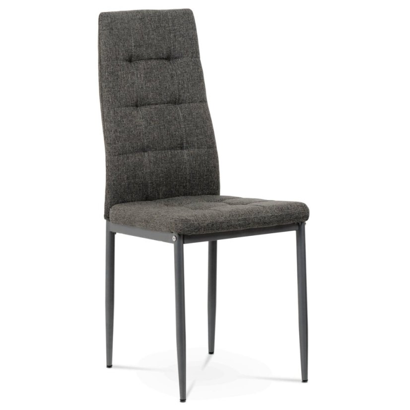 Jídelní židle, látka, kov matný antracit - Dekor: Matný