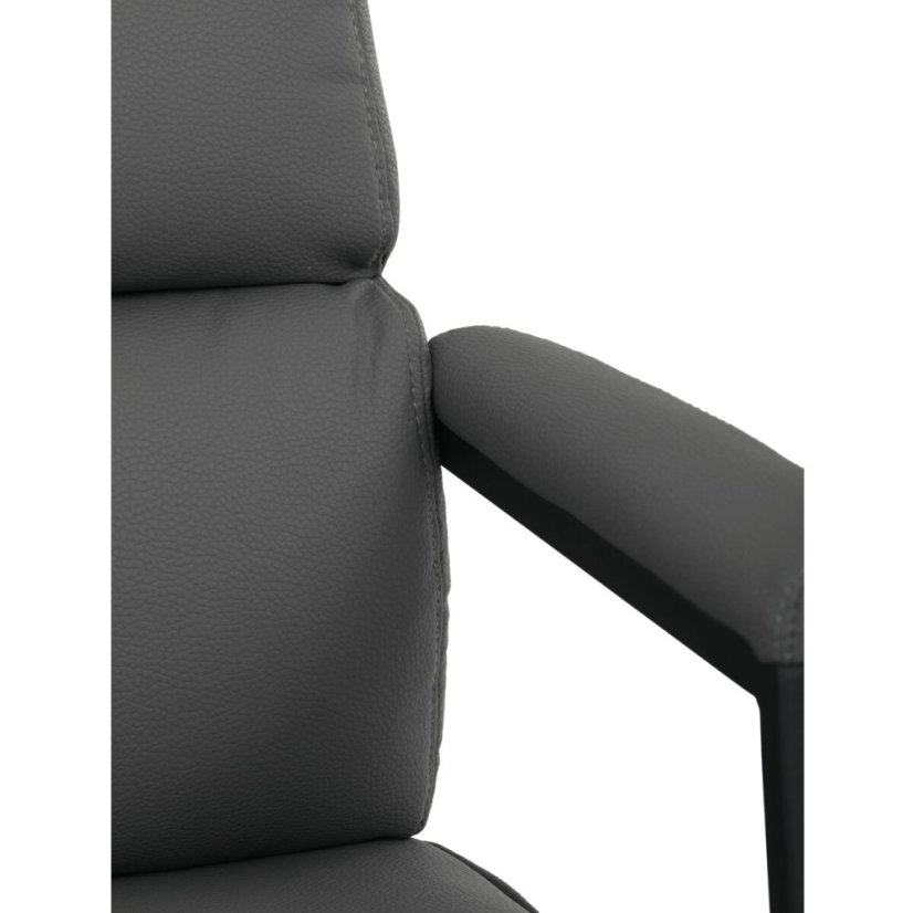 Kancelářské křeslo, houpací mechanismus, šedá ekokůže, KA-D8104 GREY