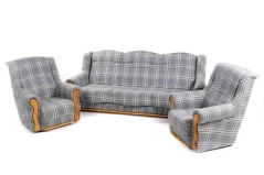 Sedací souprava AMANDOS 3+1+1 šedá káro